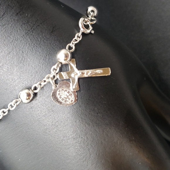 STERLING ROSARY BRACELET - Picture 2 of 6